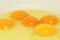 Egg yolks and whites