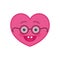 Egghead heart shaped funny emoticon icon