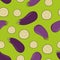 Eggplant background. Vector seamless pattern.