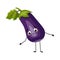 Eggplant character with sad emotions