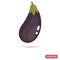 Eggplant color flat icon