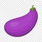 Eggplant fruit icon, cartoon style