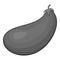 Eggplant fruit icon, gray monochrome style