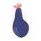 Eggplant icon. Cartoon aubergine symbol. Healthy food single object. Botanic health diet eco bio meal menu product. Vegetable