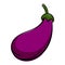 Eggplant icon, cartoon style