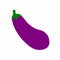 Eggplant icon vector emoji illustration