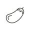 Eggplant icon vector. Outline vegetable food, line eggplant symbol.