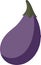 eggplant purple food isolated white background