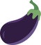 eggplant purple food isolated white background