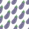 Eggplant. Seamless pattern with spiral eggplants