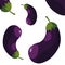 eggplants fresh vegetable white background