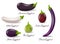 Eggplants varieties photo realistic