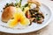 Eggs benedict with hollandaise sauce