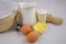 Eggs butter dairy products and baking ingredient