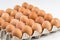 Eggs carton white background