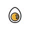 Eggs or fried eggs icon. Vector illustration for keto diet, products contain eggs or packaging