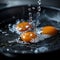 Eggs frying in pan with water, culinary masterpiece in making