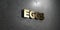 Eggs - Gold sign mounted on glossy marble wall - 3D rendered royalty free stock illustration