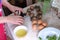 Eggs are prepared for painting and ornamenting for Easter