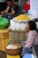 Eggs seller at The Central Market, a large market with countless stalls of goods.