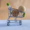 Eggs in shopping cart