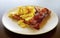 Eggs on Toast with Bacon Breakfast