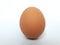 Eggshell on the white background - chicken egg i