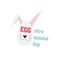 Eggstra special day easter cute lettering concept