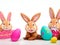 Eggstraordinary Easter Bunnies: Whimsical Holidays Banner