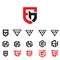 EGH letter based monogram combination symbols
