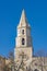 Eglise Notre-Dame des Accoules Church at historical and touristic downtown in Marseille at sunset and blue sky, Marseille, France