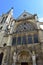 Eglise Saint-Severin located at the Latin Quarter, flamboyant gothic church with blue sky. Paris, France.