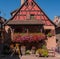 Eguisheim, colors in the houses and flowers in the windows