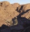 Egypt. Bedouin village. Mountains Sinai in the morning at sunrise.