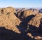 Egypt. Bedouin village. Mountains Sinai in the morning at sunrise.