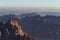 Egypt. Bedouin village. Mountains Sinai in the morning at sunrise.