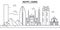Egypt, Cairo architecture line skyline illustration. Linear vector cityscape with famous landmarks, city sights, design