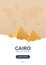 Egypt. Cairo. Time to travel. Travel poster. Vector flat illustration.