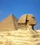 Egypt Cheops pyramid and sphinx