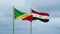 Egypt and Congo-Brazzaville flag