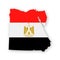 Egypt Flag Country Contour Vector Icon