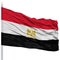 Egypt Flag on Flagpole