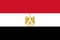 Egypt flag in official colors and with aspect ratio of 2:3