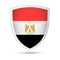 Egypt Flag Vector Shield Icon