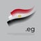 Egypt flag watercolor. Stripes colors of the egyptian flag on a white background. Vector stylized design national poster with eg