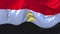 Egypt Flag Waving in Wind Continuous Seamless Loop Background.