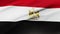 Egypt flag waving in wind slow motion animation. 4K Realistic fabric texture flag smooth blowing on a windy day continuous