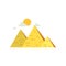 Egypt Great Pyramids, sign of traditional Egyptian culture vector Illustration