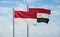 Egypt and Indonesia and Bali island flag