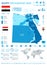 Egypt - infographic map and flag - illustration